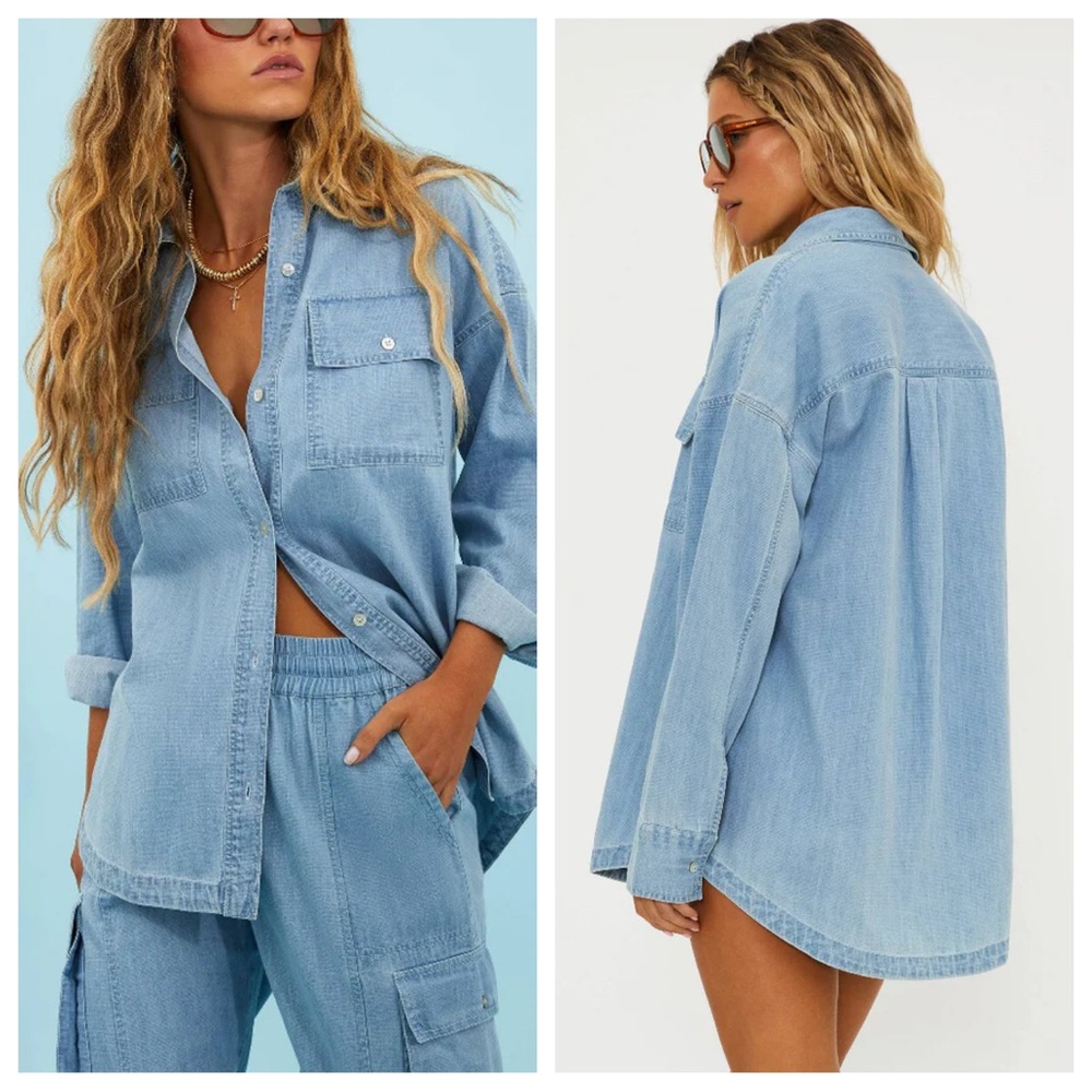 Beach Riot Light Blue Jean Jacket